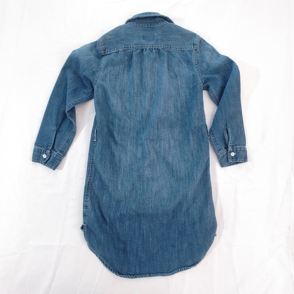 Old Navy Blue Long Sleeve Button Down Denim Dress - M(8) - Picture 3 of 7